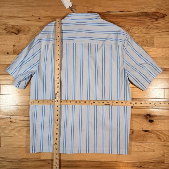 NWT Jason Wu Men's Casual Button Up Blue and White Stripe XL MSRP $68 - Picture 6 of 6